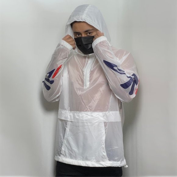Men's Fila White Conrad Half Zip Jacket
